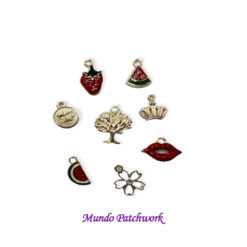 Tiradores metálicos 035, pintados con esmalte, diferentes figuras x 8 unidades