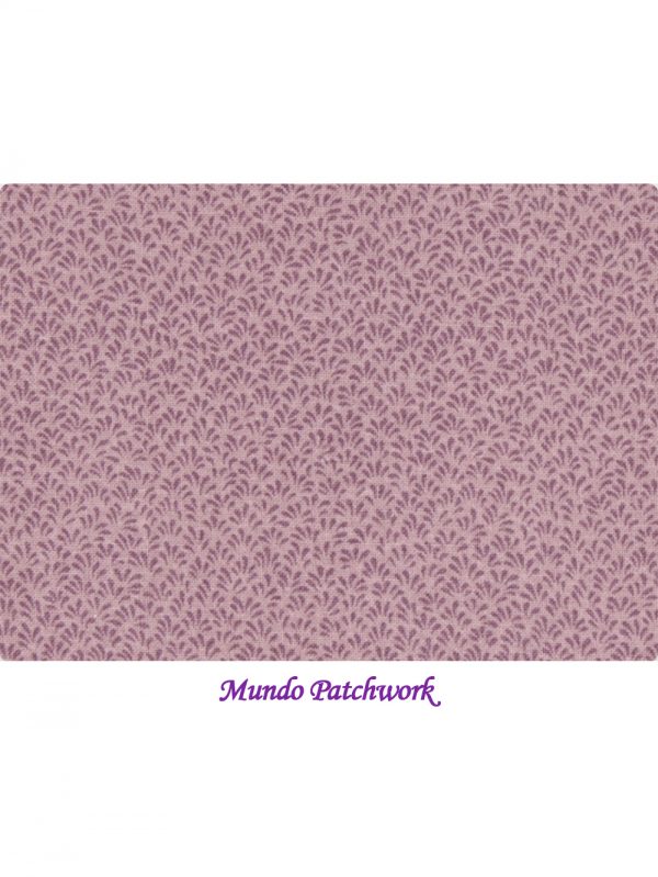 Tela 100% algodón, fondo palo rosa, diseño hojitas 1.10 mt. ancho x 30 cm