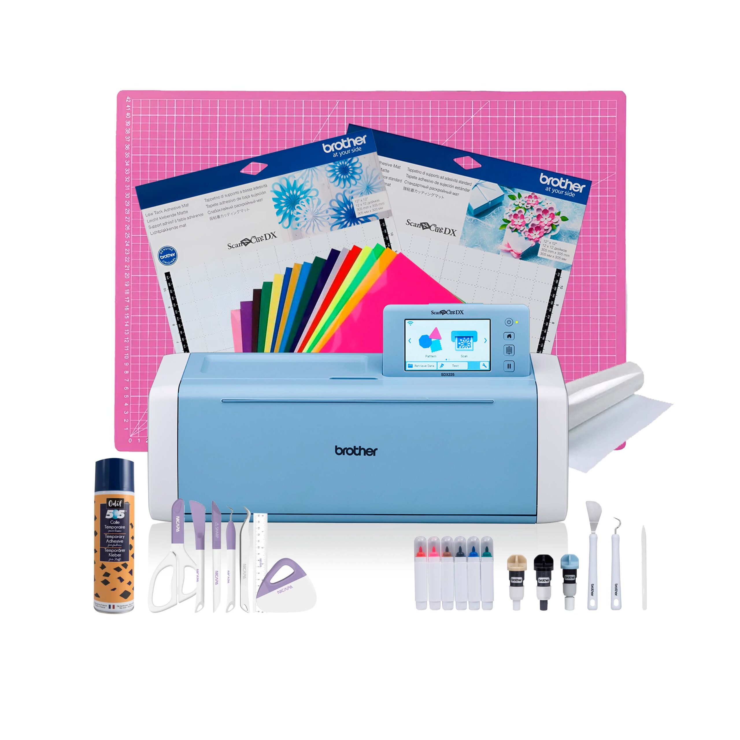 Kit SC106399 EMPRENDE ScanNCut SDX225 Brother+ Base de corte 45x60 cm+ Juego herramientas Nicapa + Vinilos de regalo - Imagen 2