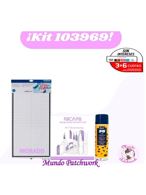 kit 103969 tapete sujecion estandar 30x60cm + Juego herramientas Nicapa + Spray 505