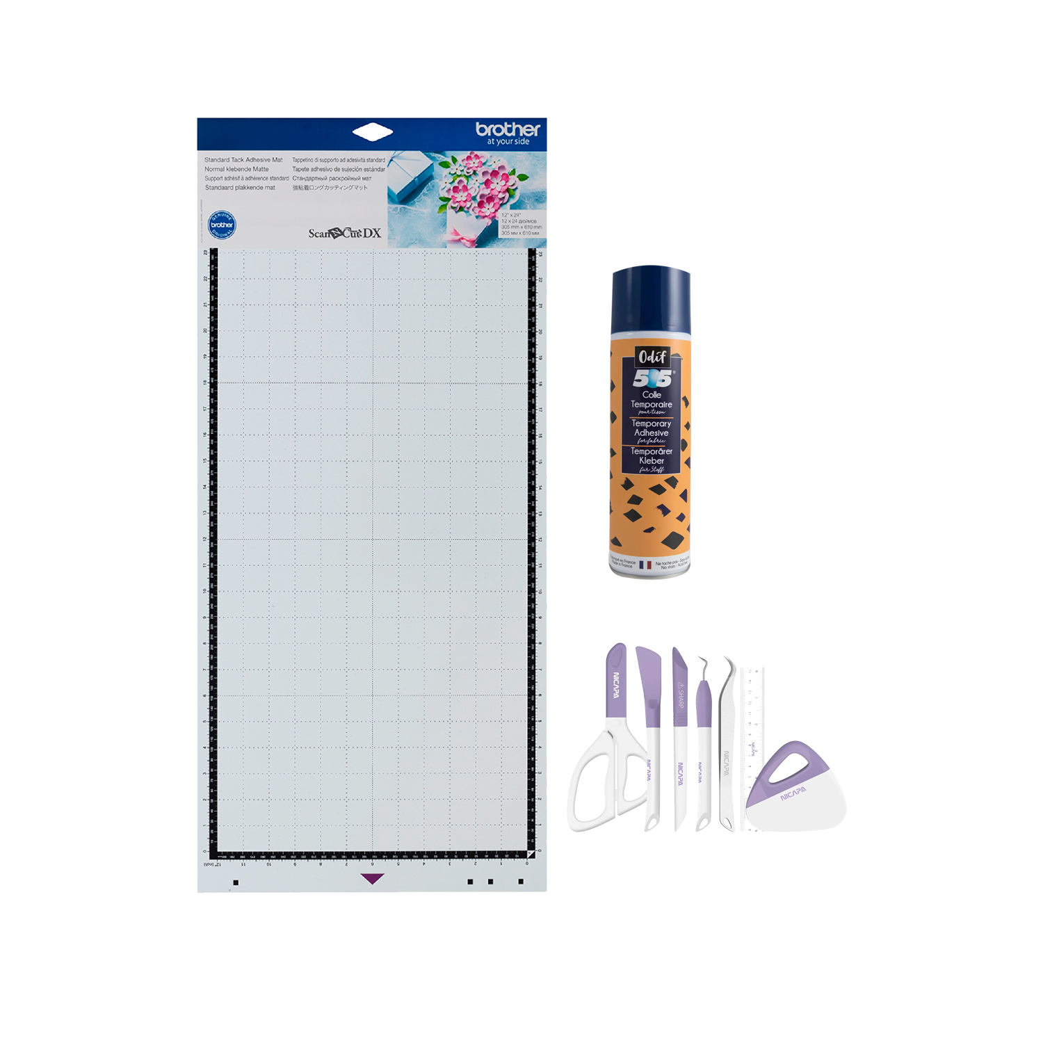 kit Tapete sujeción estándar 30x60cm + Herramientas Nicapa + Spray 505