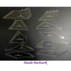 Set plantillas Cleopatra, son 10 acrilicos, bloque 10"