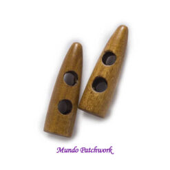 Botón 253 en madera para abrigo, mide 60mm x 4 unid