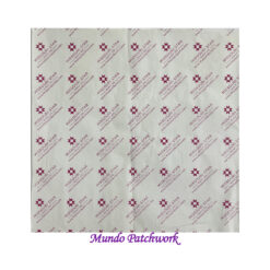 Papel para Paper Piecing, mide 26x26 cm x 20 unidades