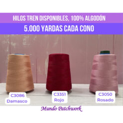 Hilos 100% algodón marca TREN 5.000 yardas