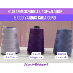 Hilos 100% algodón marca TREN 5.000 yardas