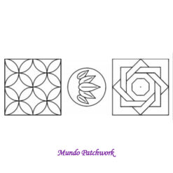 Stencil Sashiko modelo PCW1051SQC, 21X27CM - 3 diseños