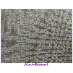 100% algodón, diseño cuadrados metálicos