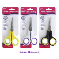 Tijera para bordado y manualidades, mide 12 cm largo x unidad