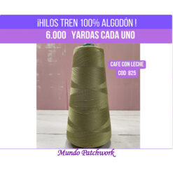 Hilos 100% algodón marca TREN cada cono 6.000 yardas
