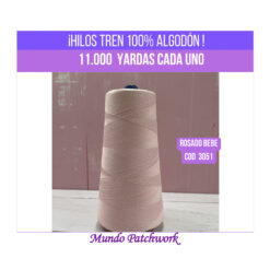 Hilos 100% algodón marca TREN cada cono 12.000 yardas