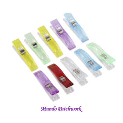 Clips para tela x 06 unidades, surtido colores mide 5 cm x 1 cm