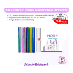Kit 103973 Vinilo Decorativo Arcoiris + papel transfer + Juego Hoby