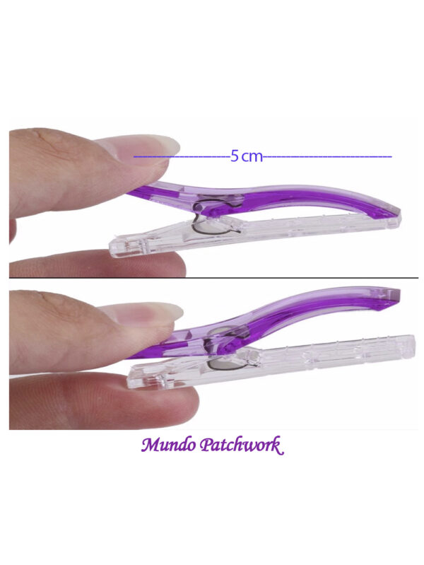 Clips para tela x 06 unidades, surtido colores mide 5 cm x 1 cm - Imagen 2