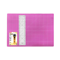 Kit Patchwork Base de corte 45x60 cm, regla 10x45 cm y cortador 45 mm