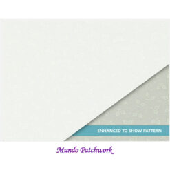 100% algodón, tono sobre tono blanco, mide 1.10mt ancho x 30cm