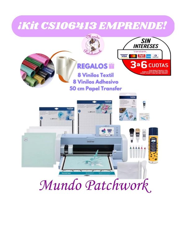 KIT CS106413 Plotter Scan 225 Brother + Kit cuchilla Vinilos + Spray 505 (250ml)