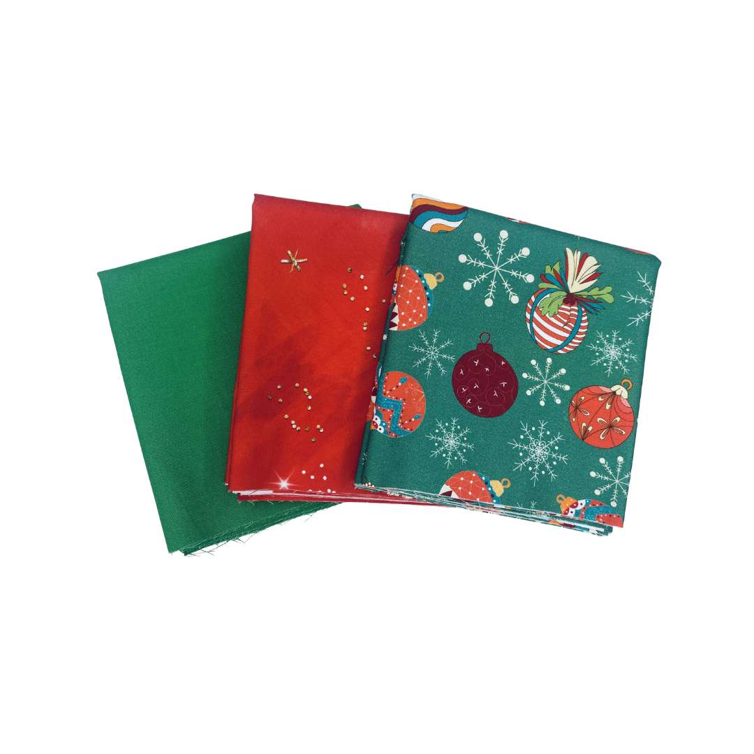 100% algodón Compose 3 diseños Navideños