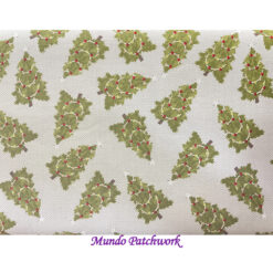 Tela DN-009 - 100% algodón, diseño navideño, 1.10 mt. ancho x 30 cm