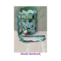 Bolso en tela para pasear mascota, mide 23 cm alto x 18 cm ancho