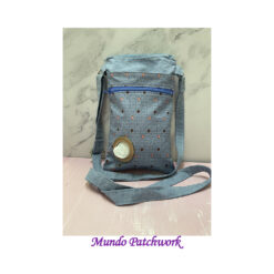 Bolso en tela para pasear mascota, mide 23 cm alto x 18 cm ancho