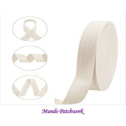 Cinta espiga color crudo ancho 25mm x 1 mt