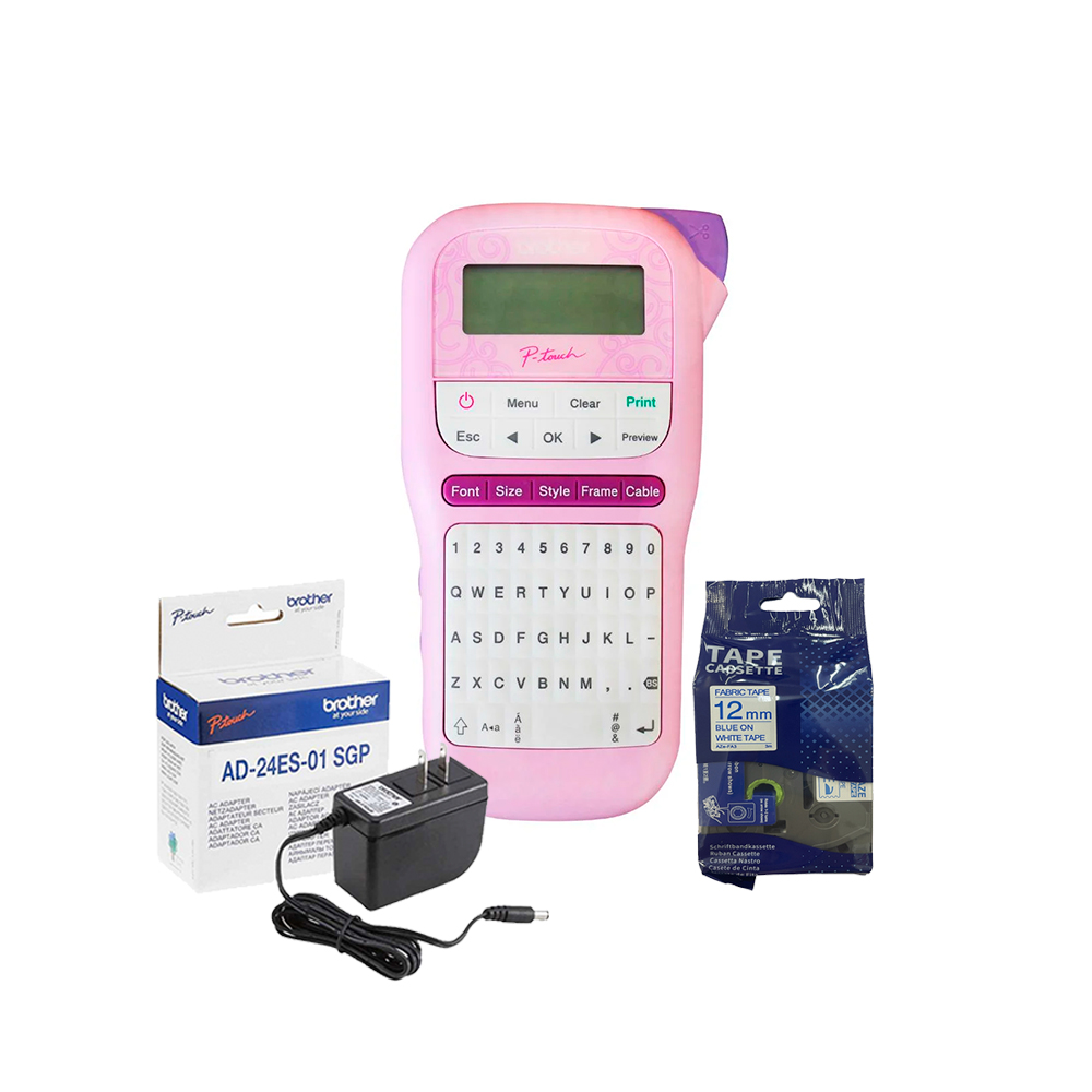 KIT Rotuladora Brother PTH110PK + Adaptador de Corriente + Cinta alternativa tex