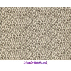 100% algodón, pequeñas flores café