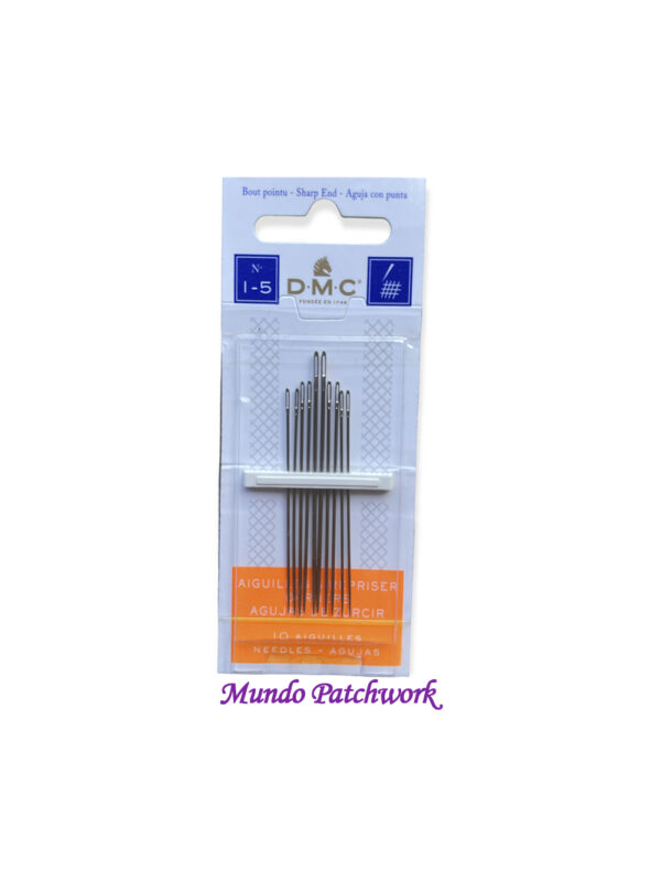 Set de agujas DMC 1-5 (1769/1) son 10 agujas para bordar y coser