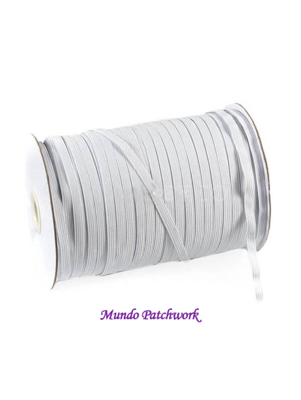 Elástico color blanco 5mm ancho x 1 mt