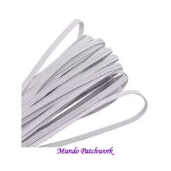 Elástico color blanco mide 5mm x 10mt