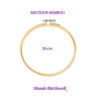 Bastidor de bamboo mide 26 cm