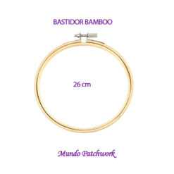 Bastidor de bamboo mide 26 cm