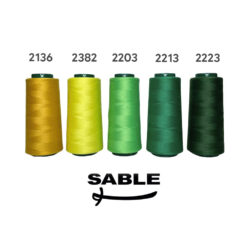 Hilos  de coser marca Sable de 2000 yardas de polyester alta resistencia