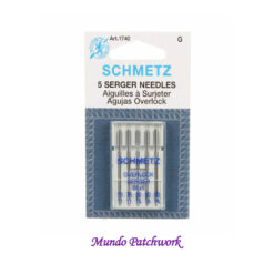 Agujas Schmetz para Overlock, 3 agujas 90/14 y 2 agujas 75/11