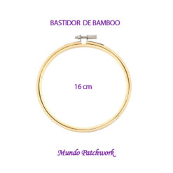 Bastidor de bamboo mide 16 cm