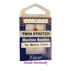 Aguja Klasse Twin Stretch 75/2,5, 1 unidad