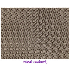 100% algodón, diseño mini flores café