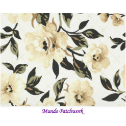 100% algodón, diseño flores