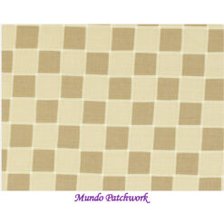 100% algodón, diseño cuadrille beige