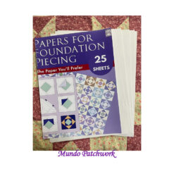 Papel para Foundation Piecing Imprimible x 25 hojas, miden 28 x 22 cm c/u