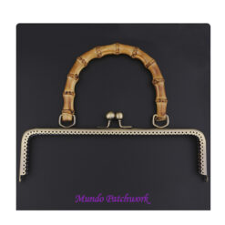 Manilla vintage color bronce, manilla bamboo, mide 19cm x 6 cm