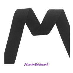 Sesgo elástico plano 20mm x 1 metro color negro