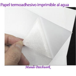 Papel termoadhesivo imprimible soluble al agua para bordados 30x21cm x 5 unidade