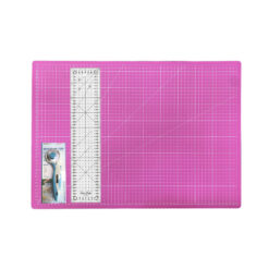 Kit Patchwork Base de corte rosada 45 X 60 cm, regla 10X45 cm y cortador 45 mm Sew Mate