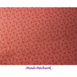 100% algodón diseño mini flores, fondo color palo rosa oscuro