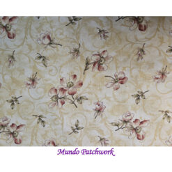 100% algodón, diseño flores
