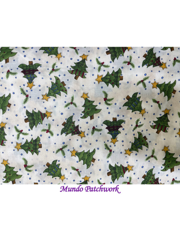Tela JA-10264-032 100% algodón, diseño navideño, 1.10 mt ancho x 30 cm