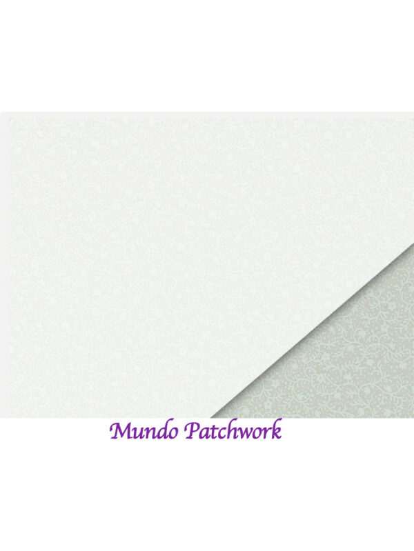 Tela BD-20065-B01- 100% algodón, color blanco tono sobre tono 110cm ancho x 30cm