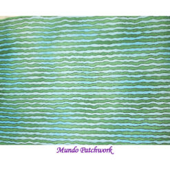 100% algodón, diseño listado turquesa